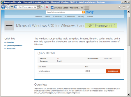 windows sdk 70a download